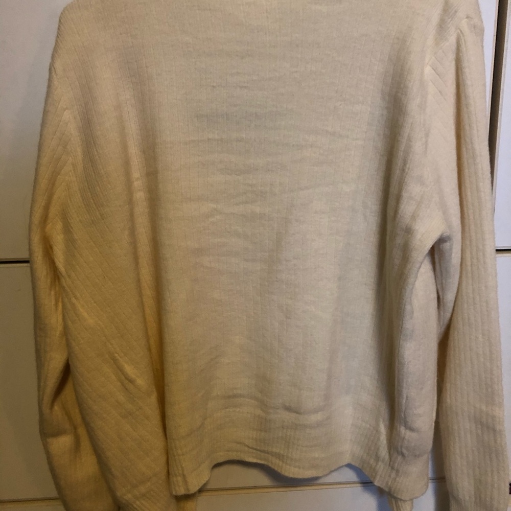 cream cardigan